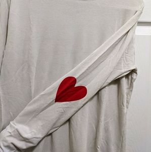 Jillian Harris heart patch sweater